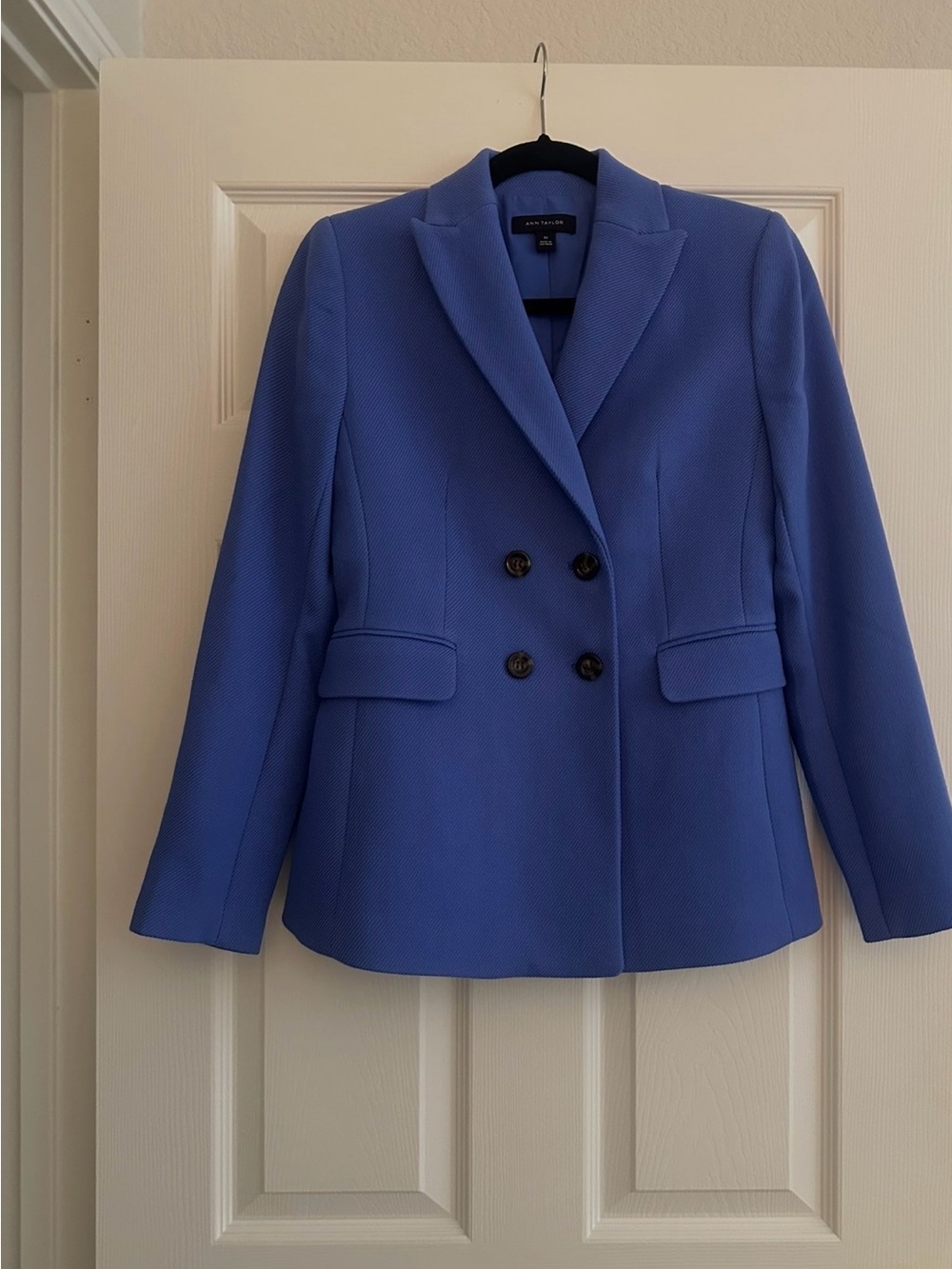 Like New! Ann Taylor Cobalt Blue Double Breasted Blazer, Size 00